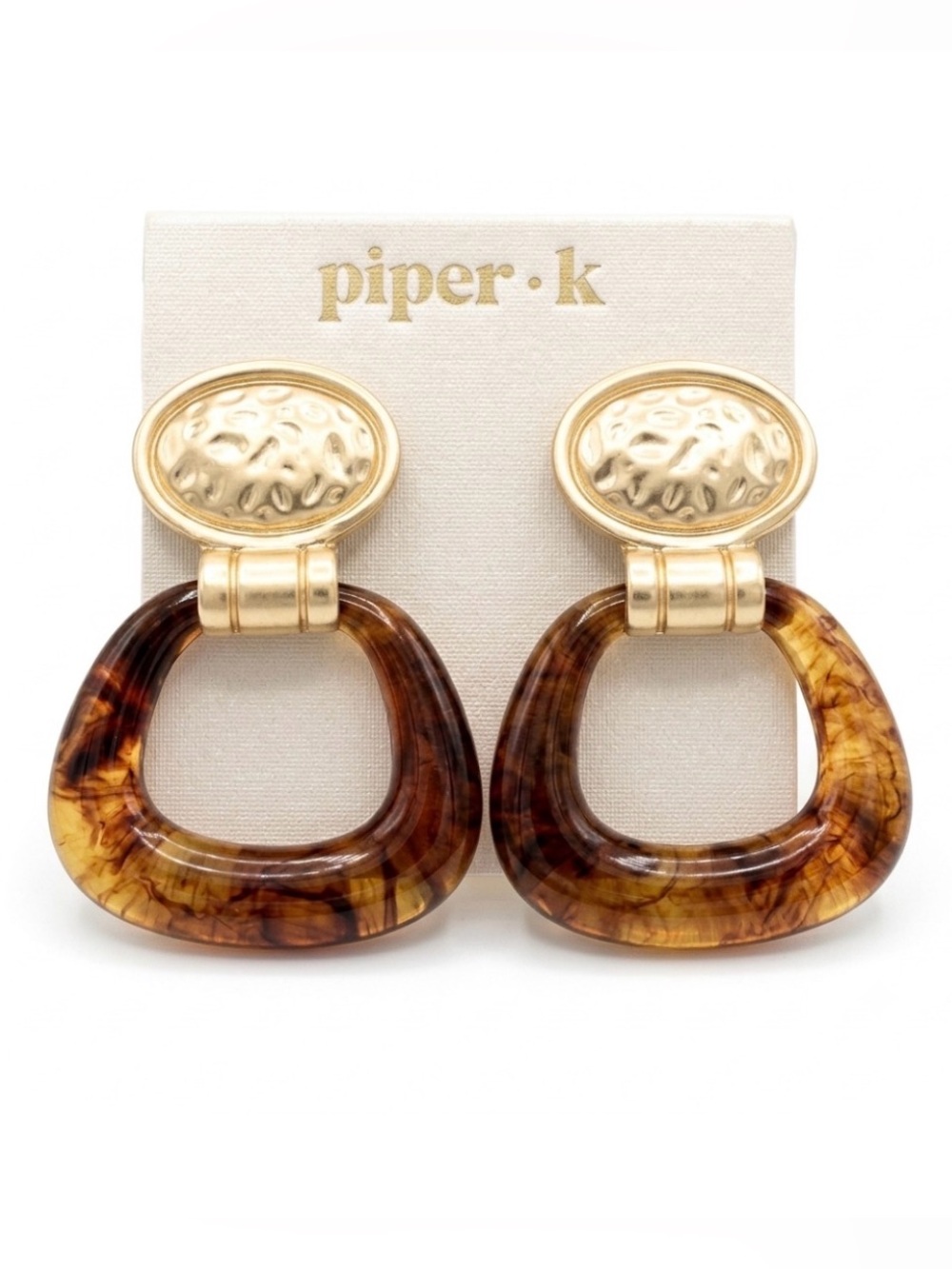 NWT ⚜️🤎⚜️ Piper K Gorgeous Tortoiseshell Earrings